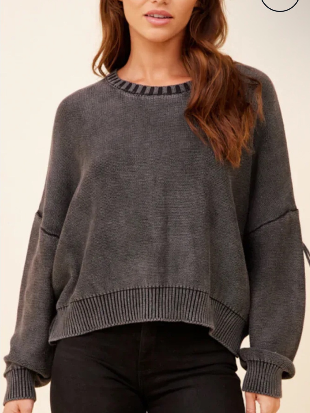 Vintage Havanna distressed cropped sweater - small